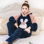 Pyjama Femme Hiver Animaux rabbit