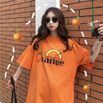 T Shirt Orange Femme Orange