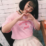 T-Shirt Rose Mignon Mode Mignon Harajuku